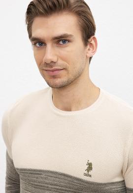 Erkek Haki Bisiklet Yaka Triko Kazak - 50211331023