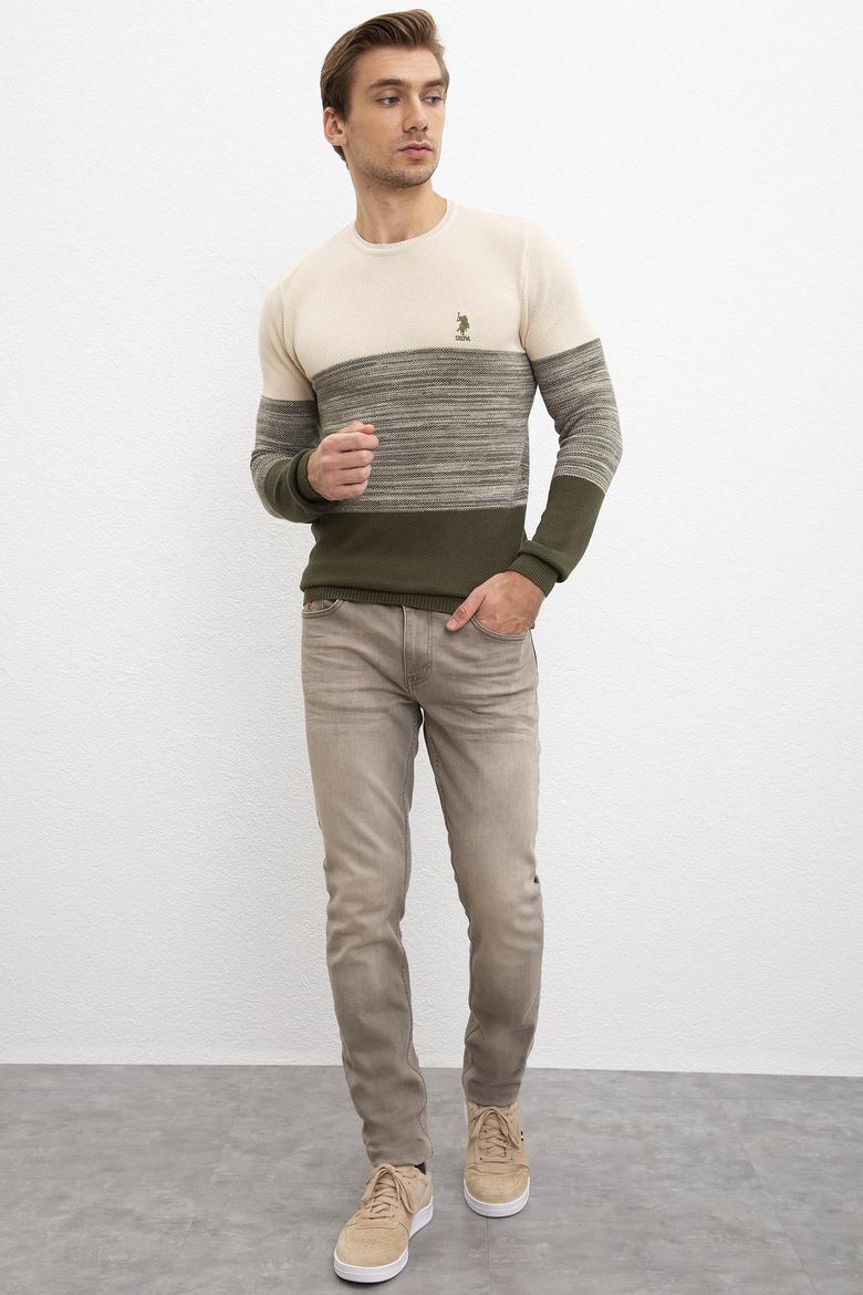 Erkek Haki Bisiklet Yaka Triko Kazak - 50211331023