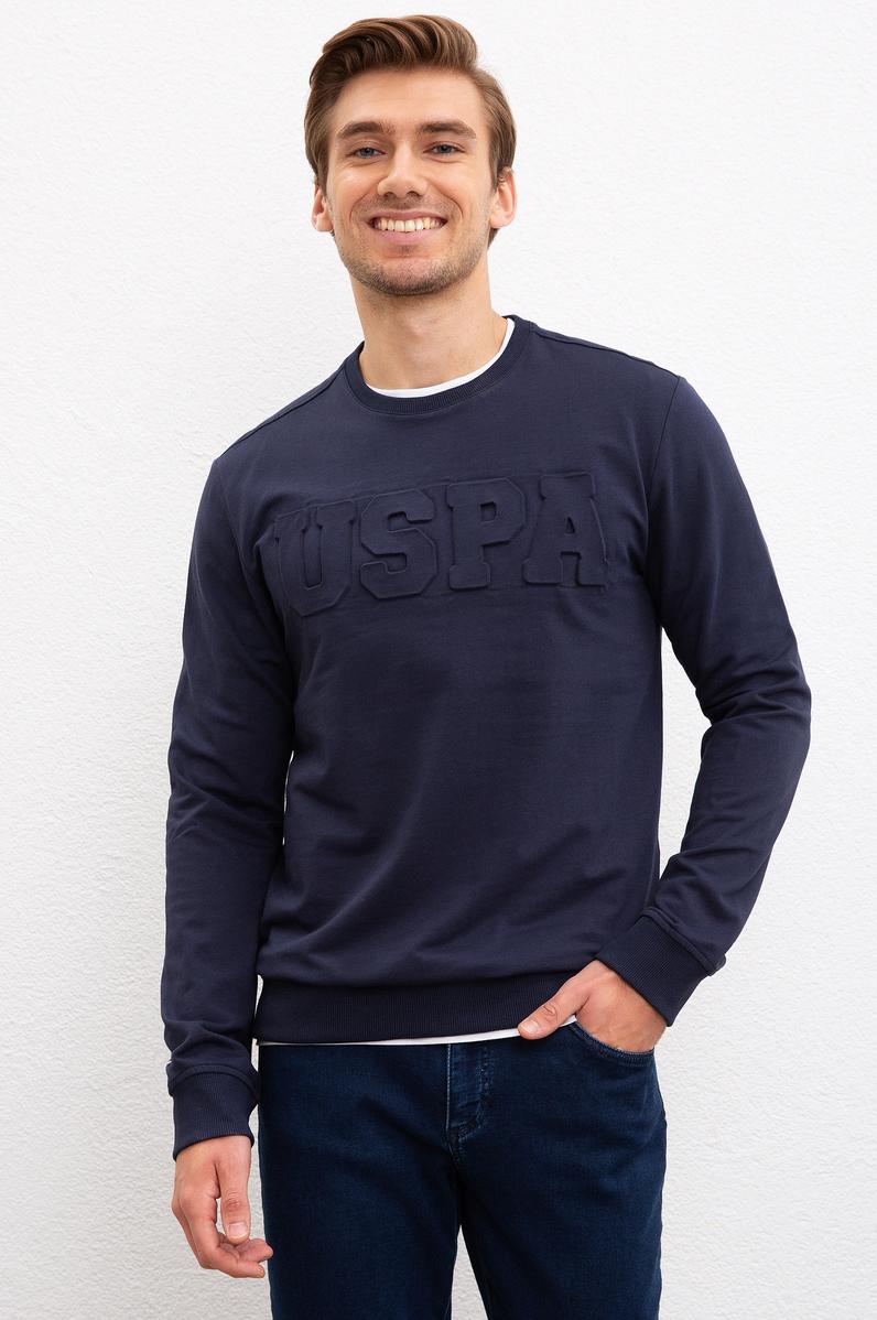 Erkek Lacivert Basic Sweatshirt