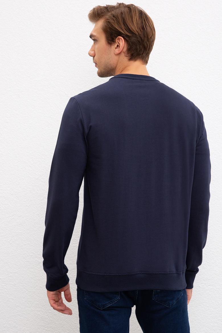Erkek Lacivert Basic Sweatshirt - 50207326018