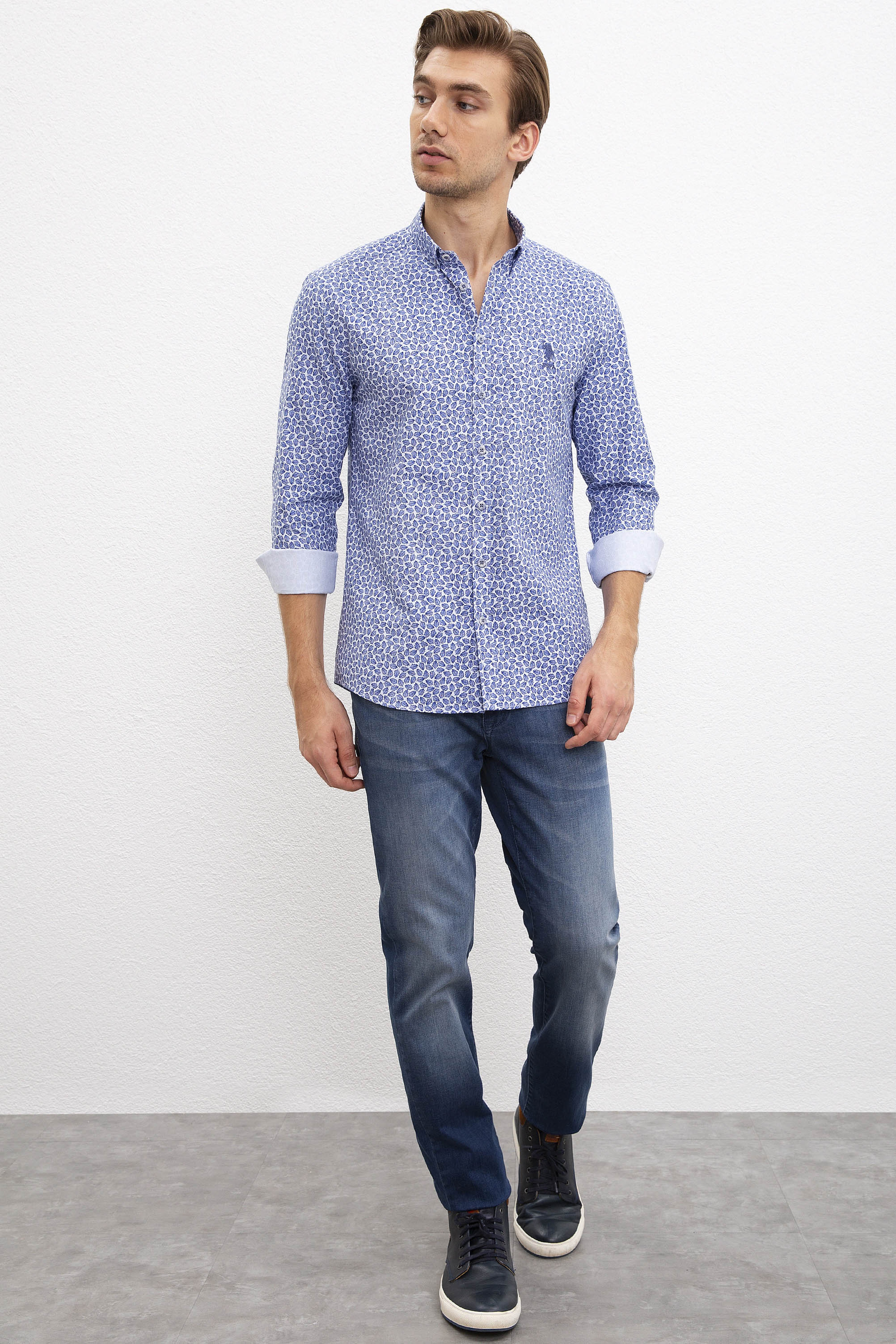 Erkek Mavi Gömlek