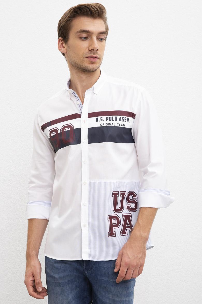 Erkek Beyaz Uzun Kollu Gömlek