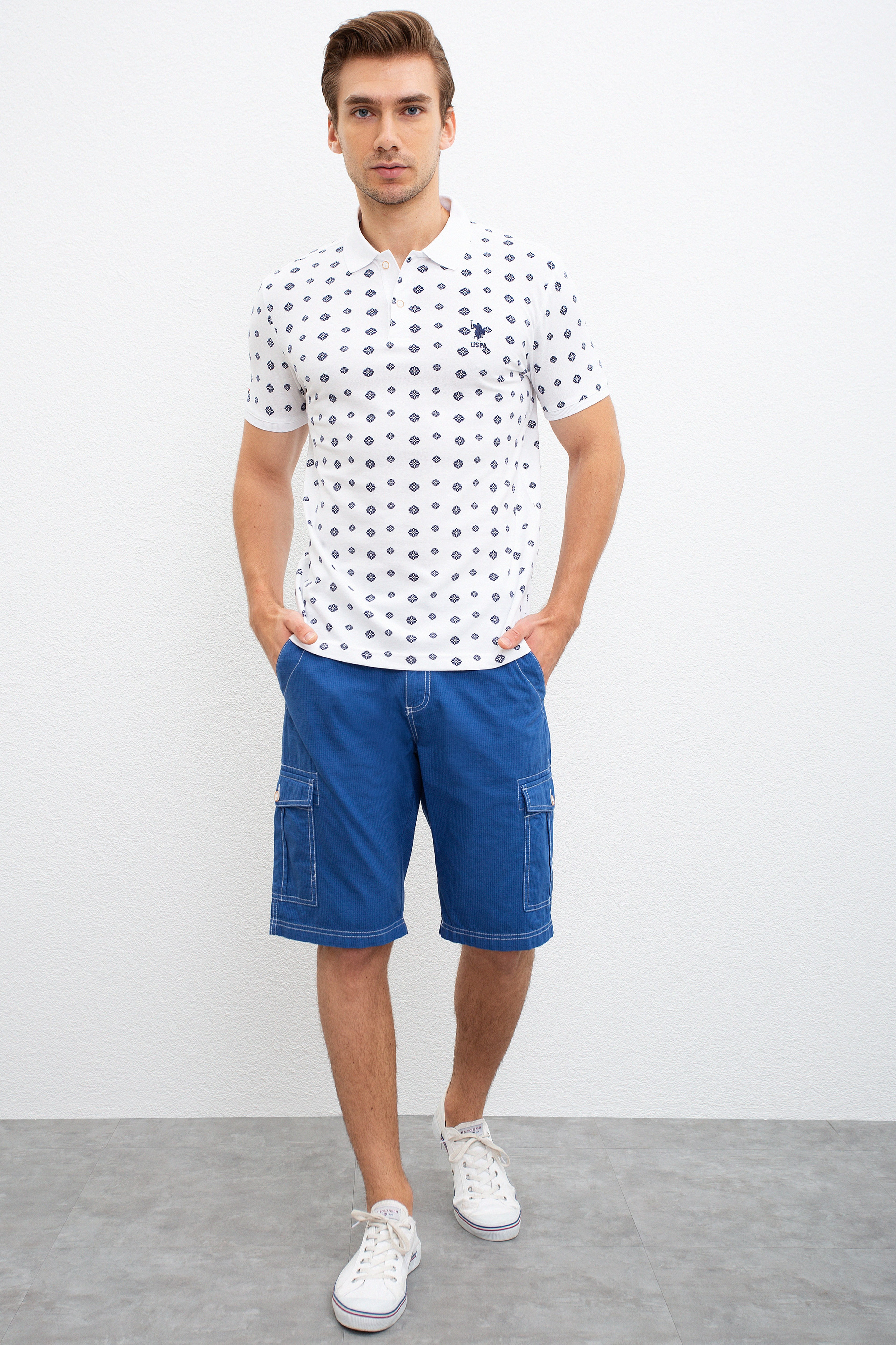 Erkek Beyaz Polo Yaka T-Shirt