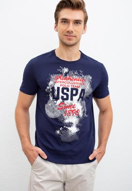 Erkek Lacivert Bisiklet Yaka T-Shirt - 50221091016