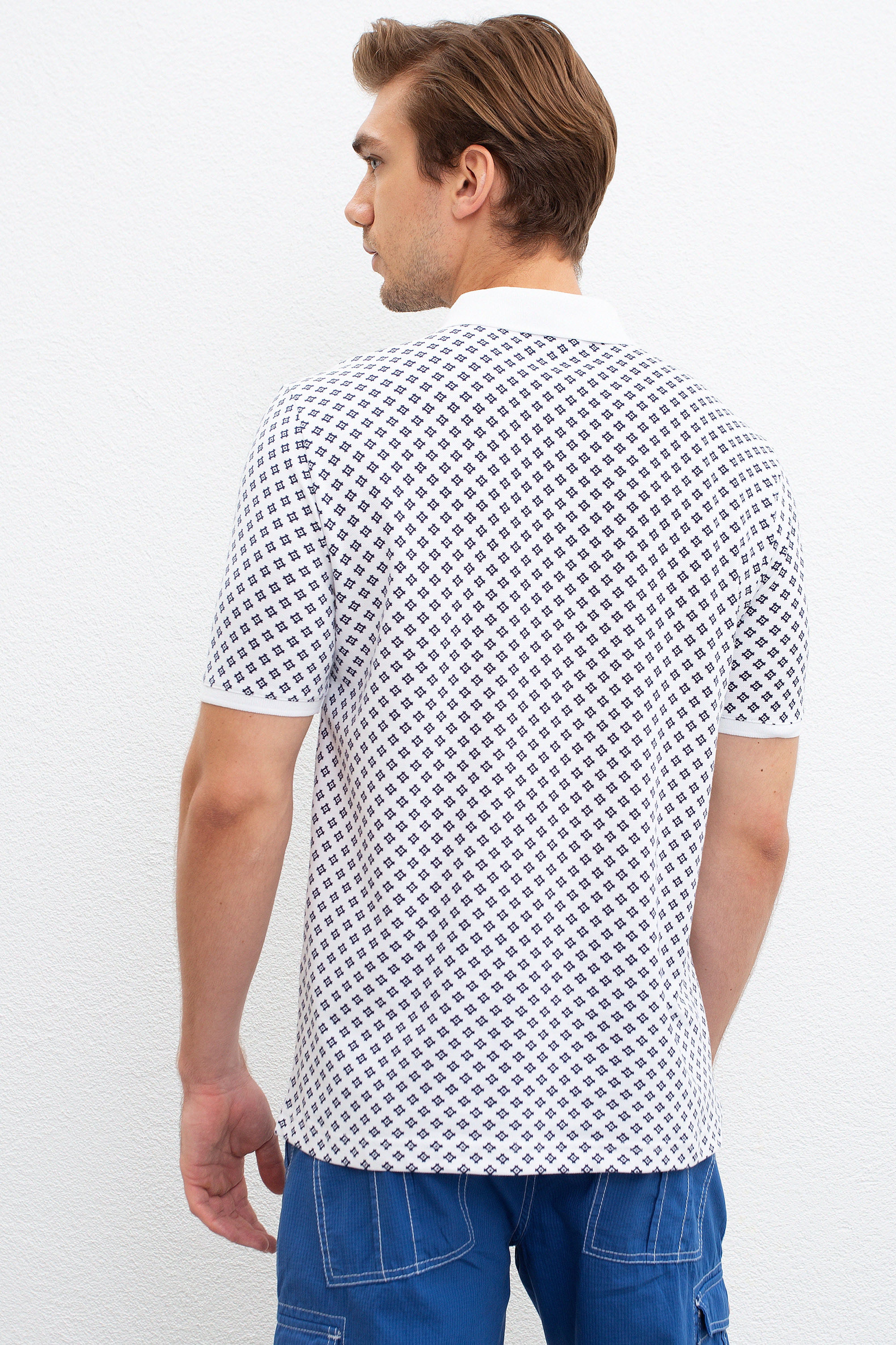 Erkek Beyaz Polo Yaka T-Shirt