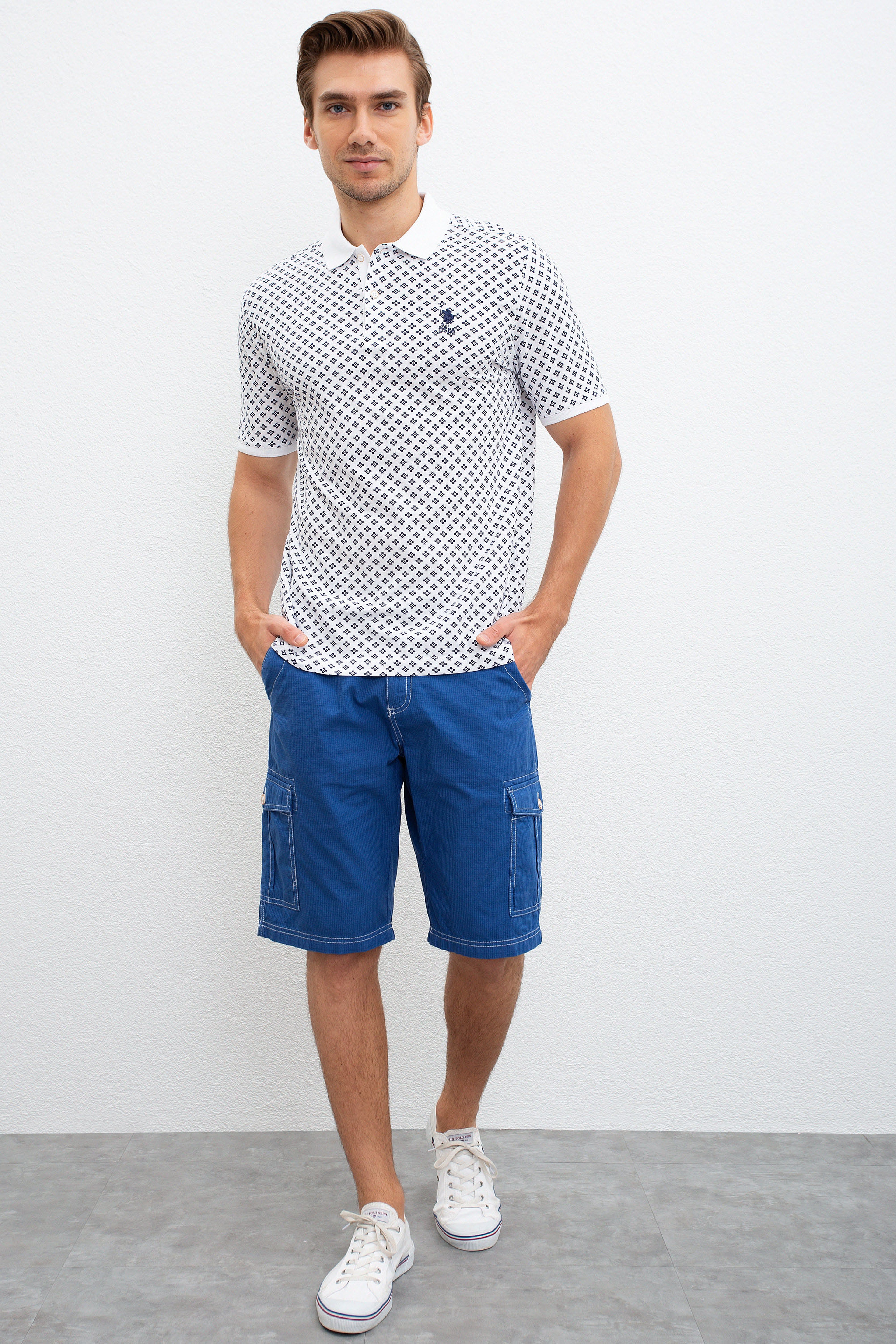 Erkek Beyaz Polo Yaka T-Shirt