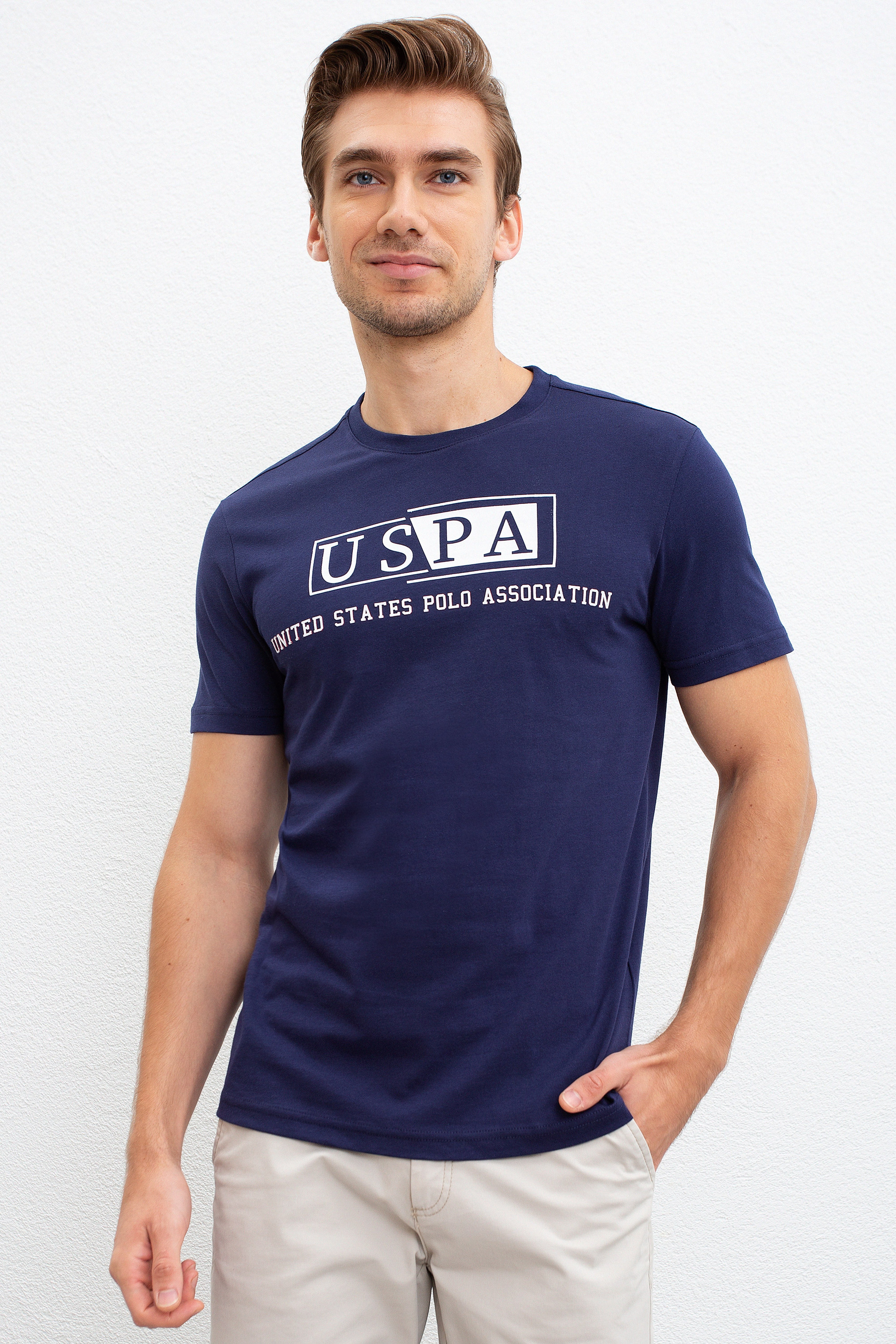 Erkek Lacivert Balıkçı Yaka T-Shirt - Image 1