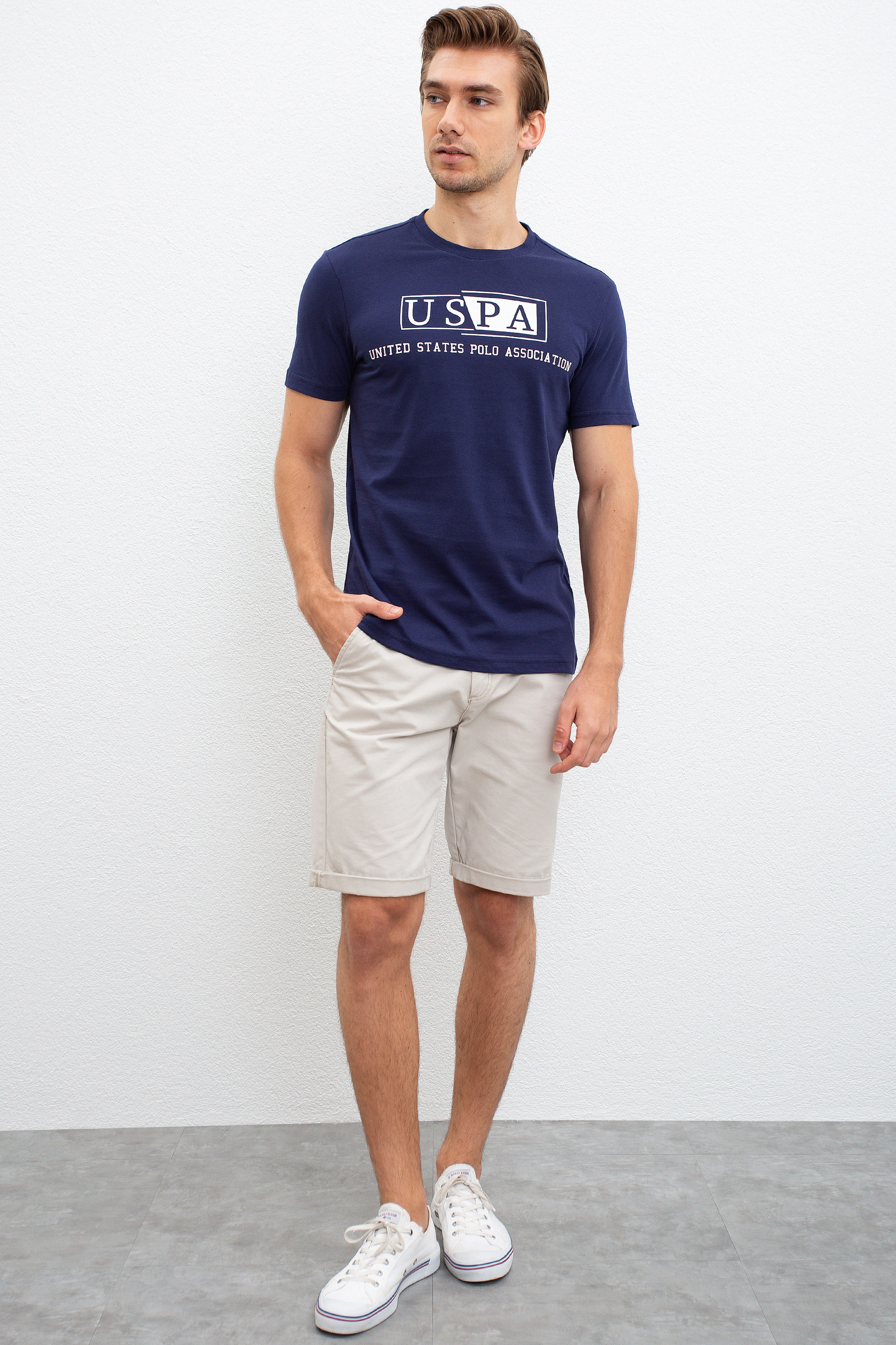 Erkek Lacivert Balıkçı Yaka T-Shirt - Image 4