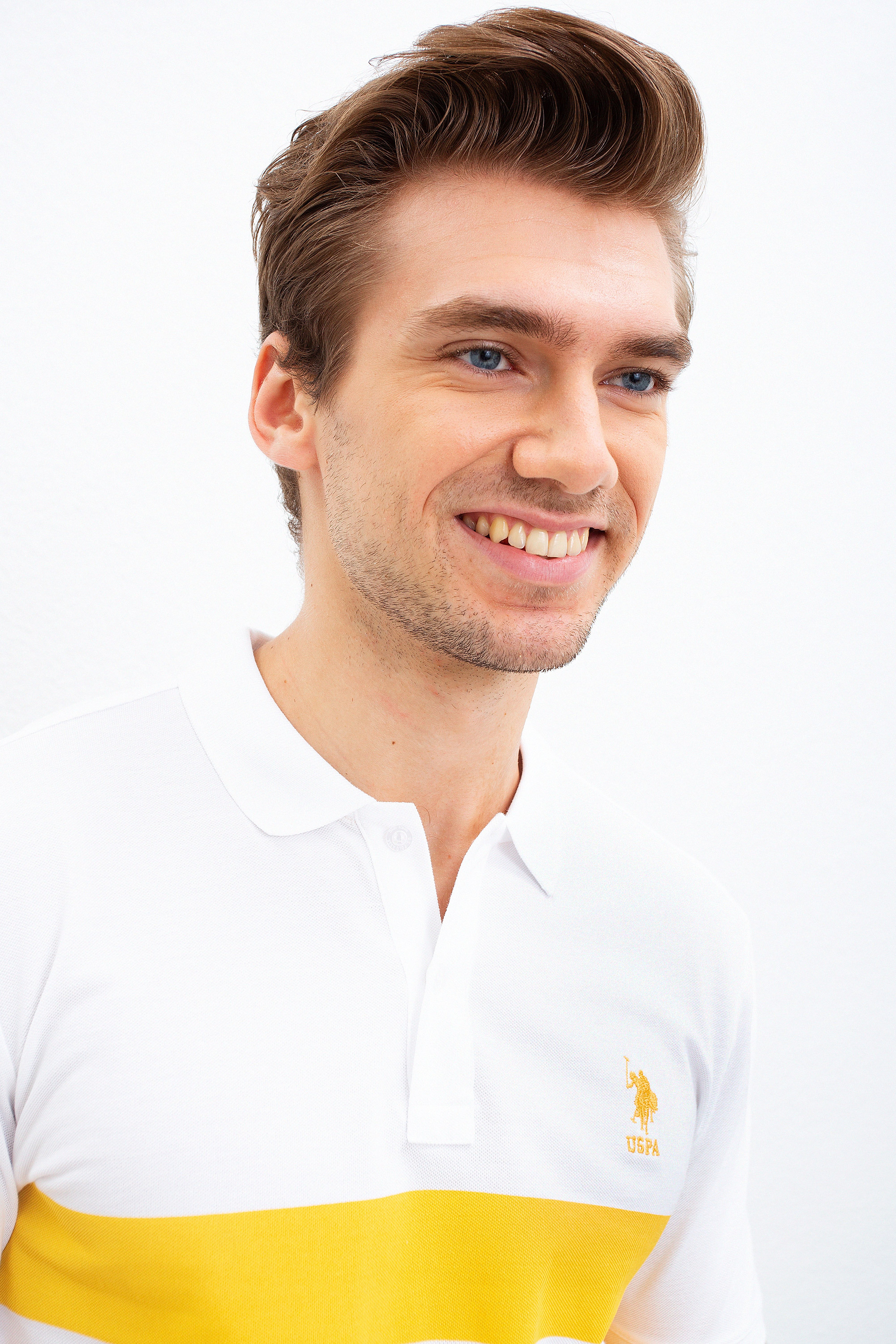 Erkek Sarı Polo Yaka T-Shirt - Image 2