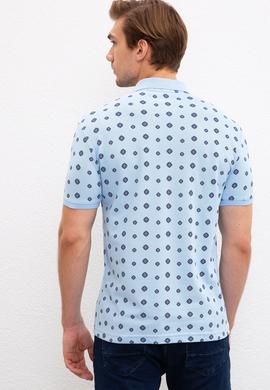 Erkek Mavi Polo Yaka T-Shirt - 50220874021