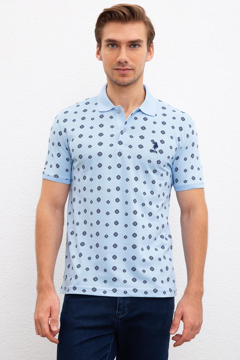 Erkek Mavi Polo Yaka T-Shirt