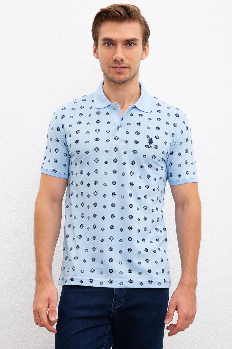 Erkek Mavi Polo Yaka T-Shirt