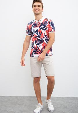 Erkek Beyaz Polo Yaka T-Shirt - 50220885026