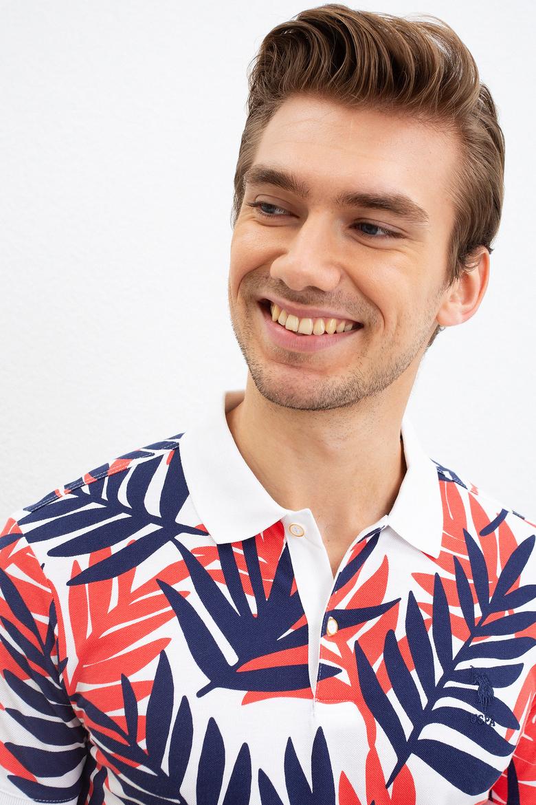 Erkek Beyaz Polo Yaka T-Shirt - 50220885026