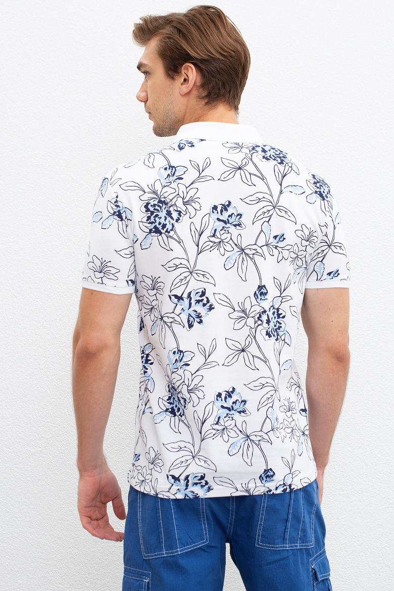 Erkek Beyaz Polo Yaka Tişört - 50221400003