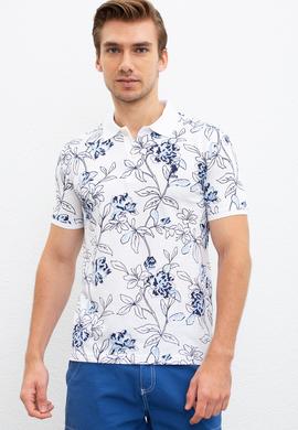 Erkek Beyaz Polo Yaka Tişört - 50221400003