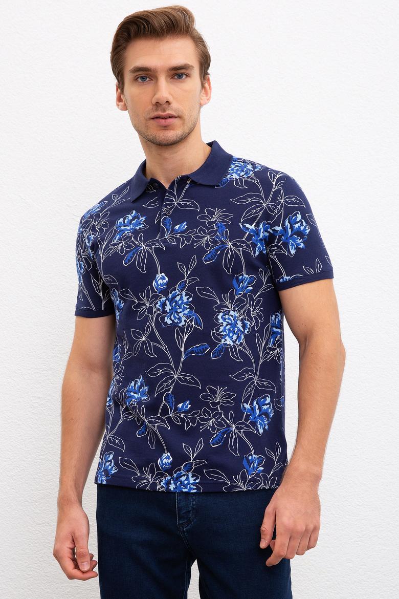 Erkek Lacivert Polo Yaka Tişört