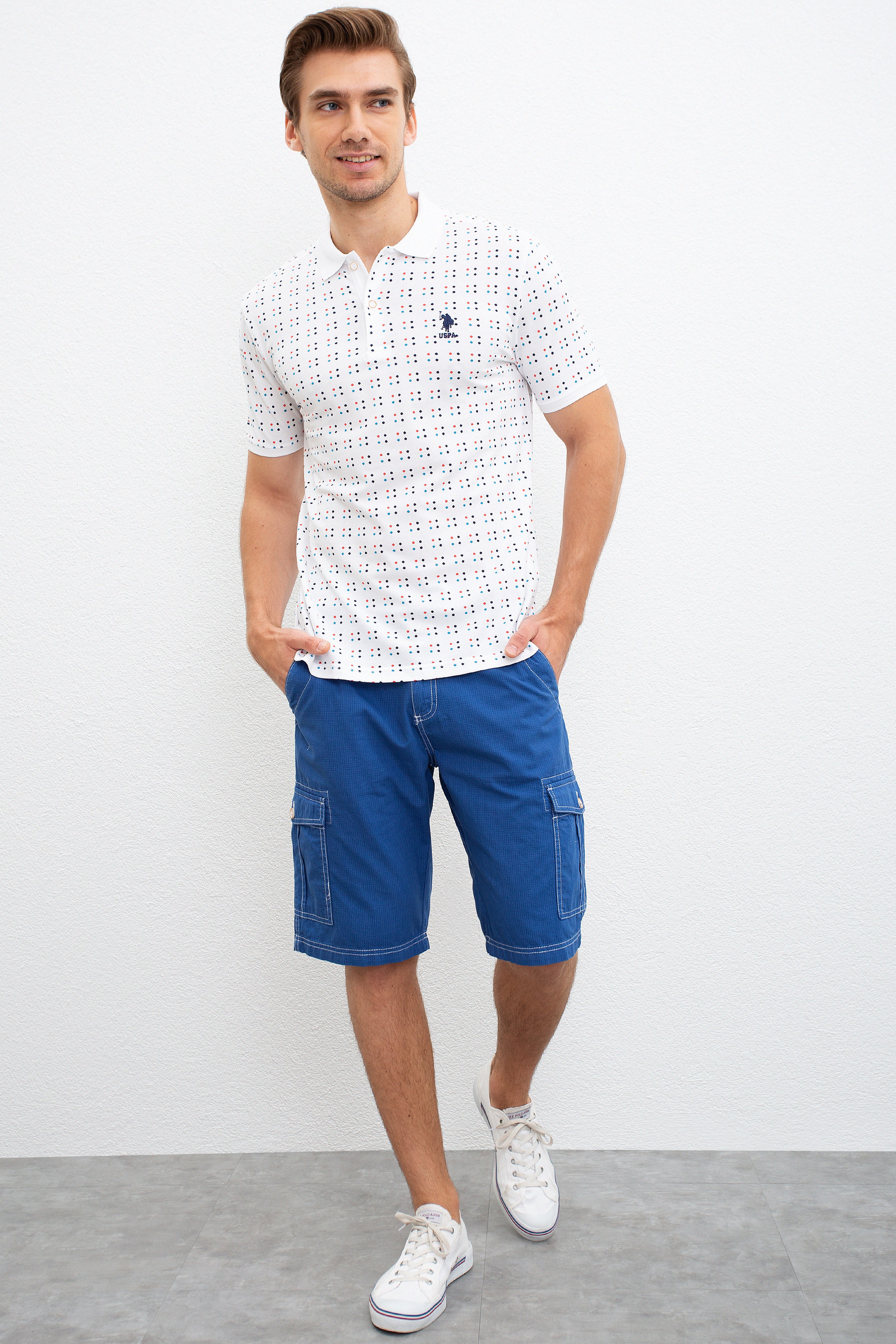 Erkek Beyaz Polo Yaka T-Shirt