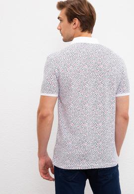 Erkek Beyaz Polo Yaka Tişört - 50220876004