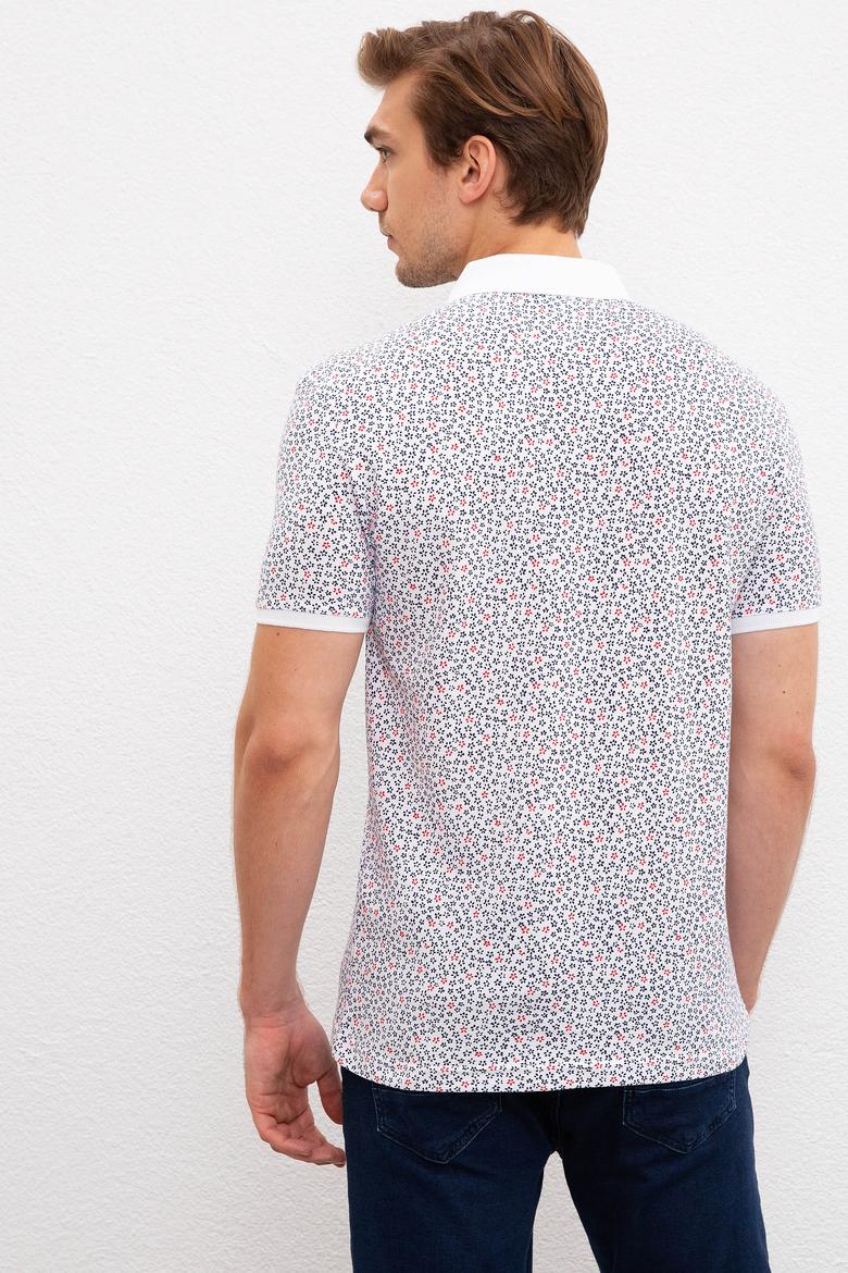 Erkek Beyaz Polo Yaka Tişört - 50220876004