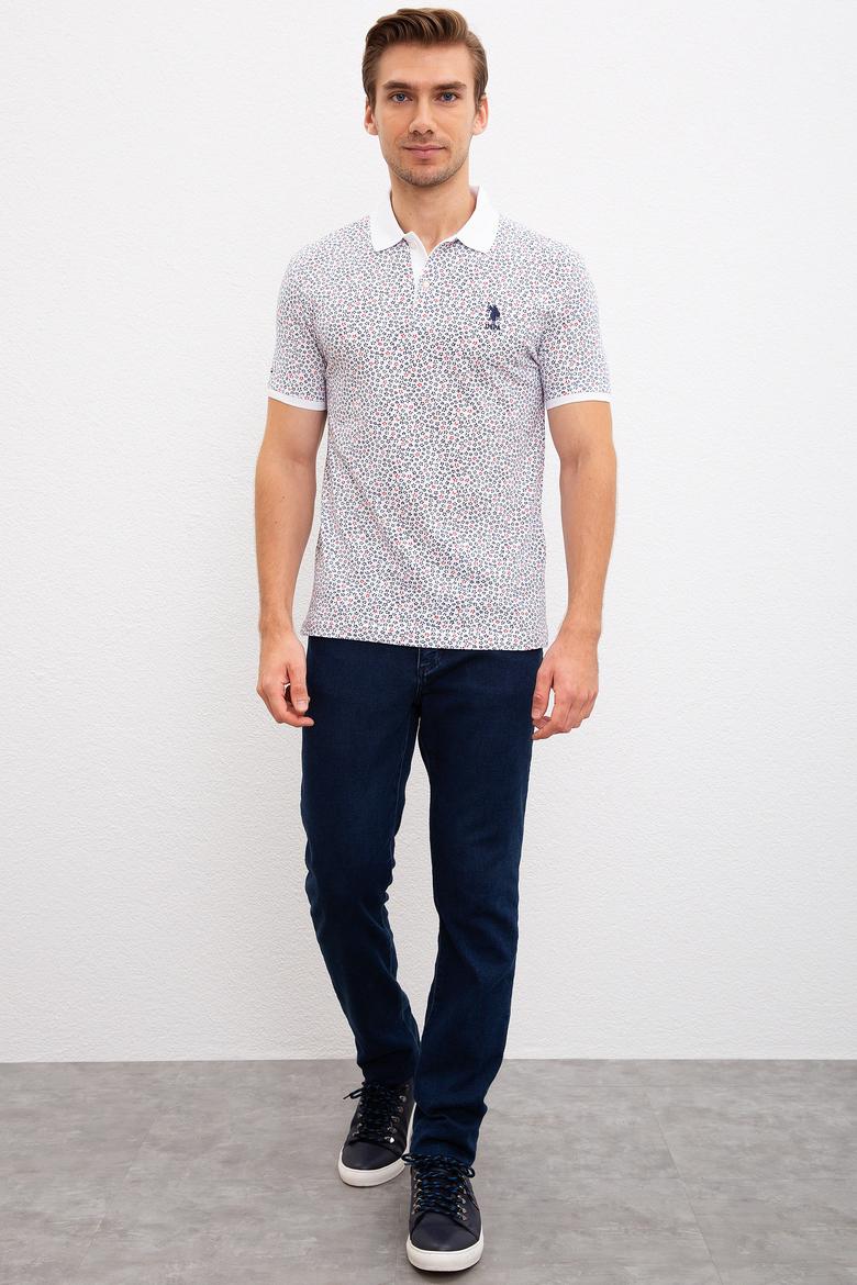 Erkek Beyaz Polo Yaka Tişört - 50220876004