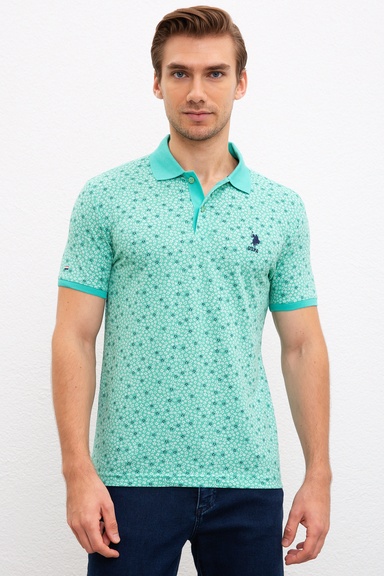 Erkek Mint Polo Yaka Tişört