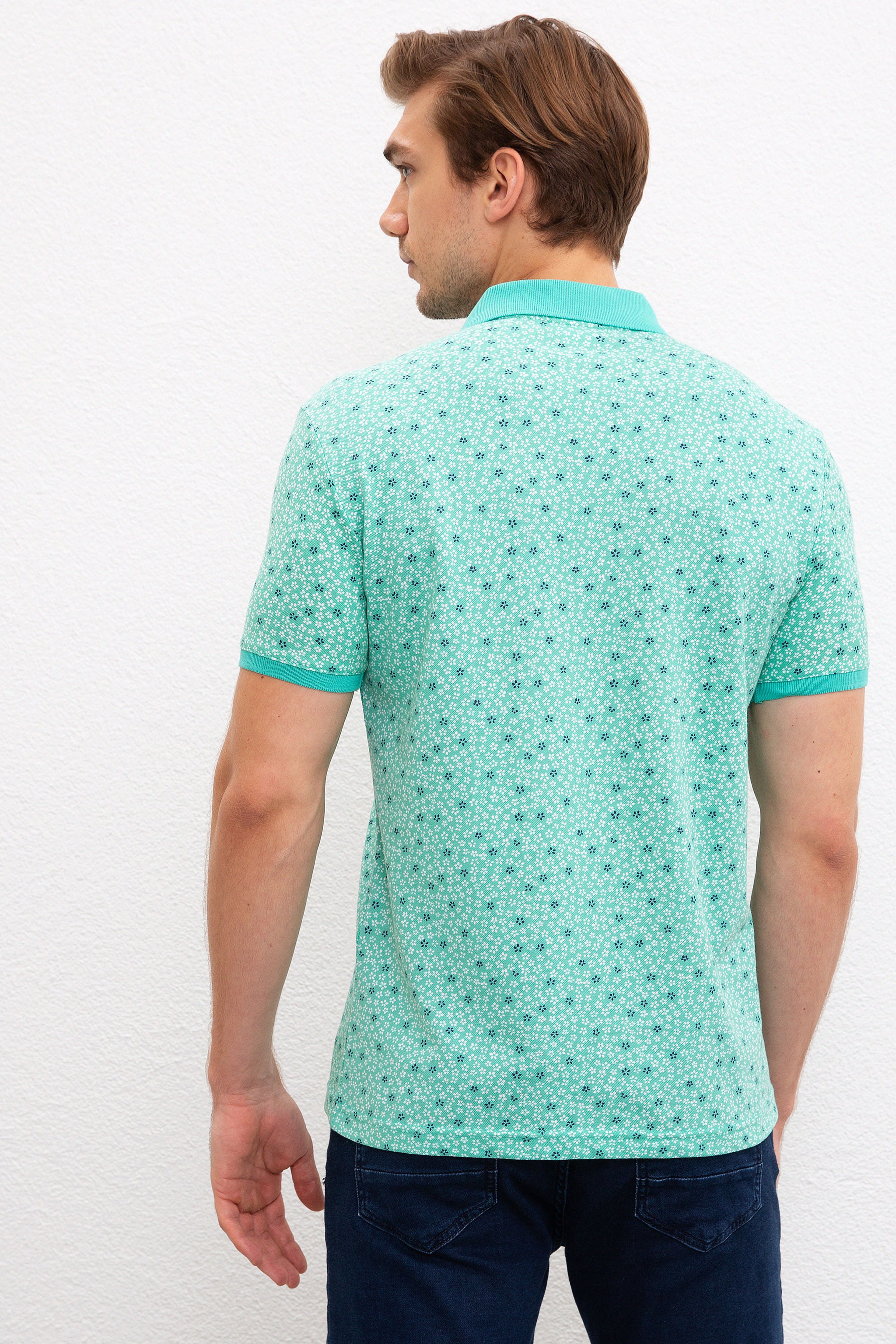 Erkek Mint Polo Yaka Tişört