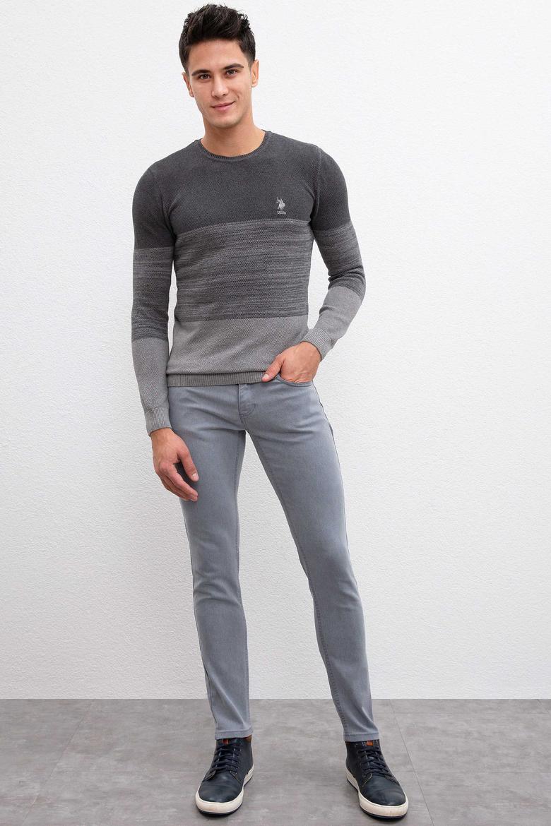 Erkek Antrasit Bisiklet Yaka Triko Kazak - 50211331014