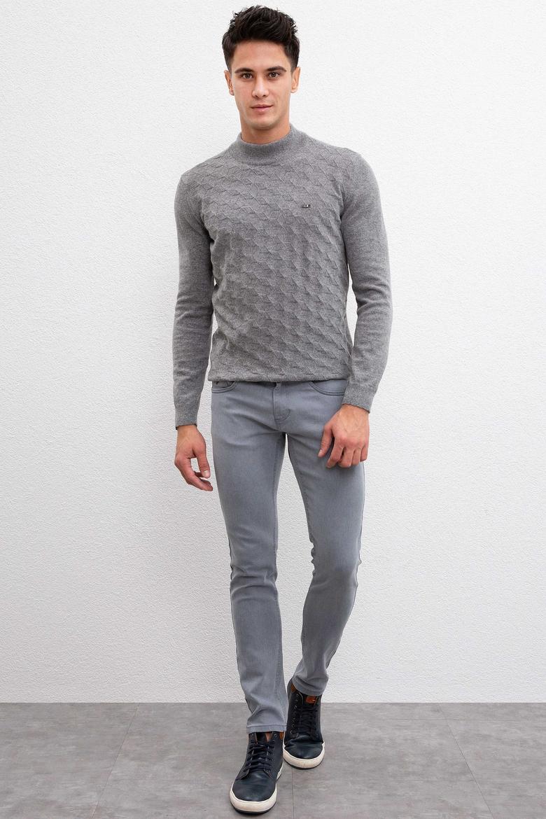 Erkek Antrasit Melanj Kazak - 50207701007