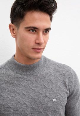 Erkek Antrasit Melanj Kazak - 50207701007