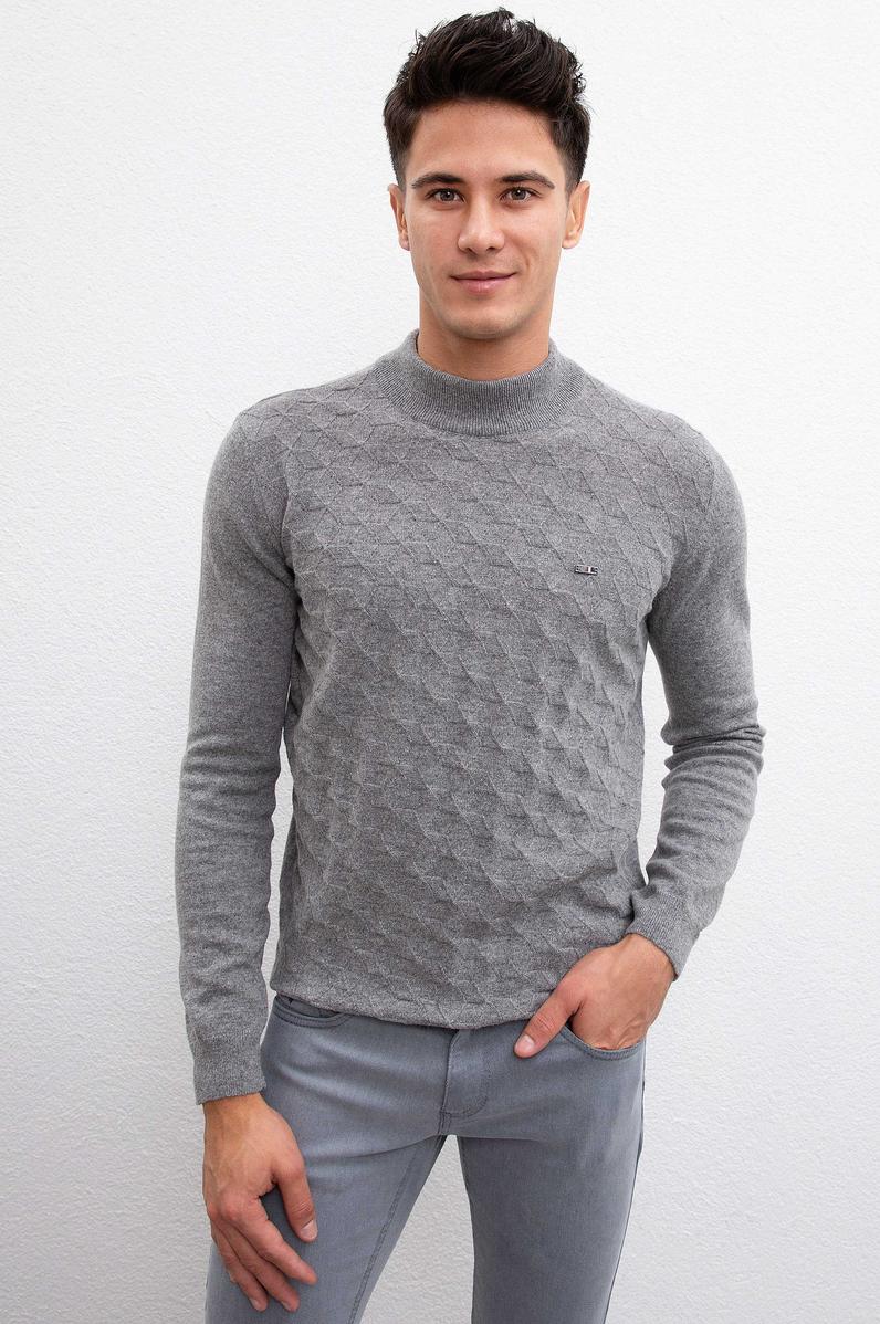 Erkek Antrasit Melanj Kazak