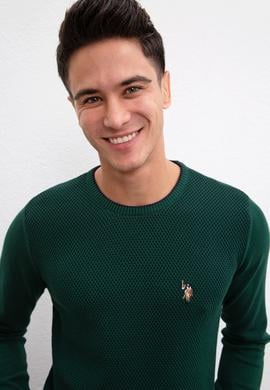 Erkek Koyu Yeşil Kazak - 50209485024