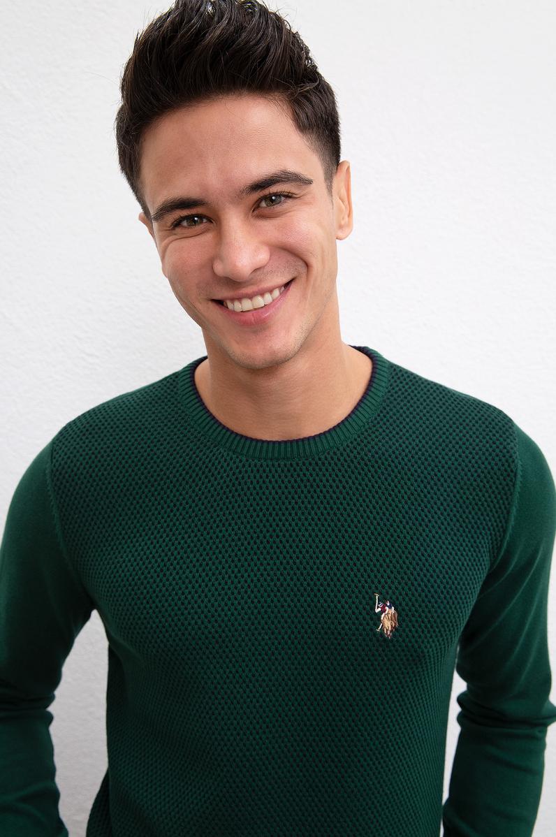 Erkek Koyu Yeşil Kazak