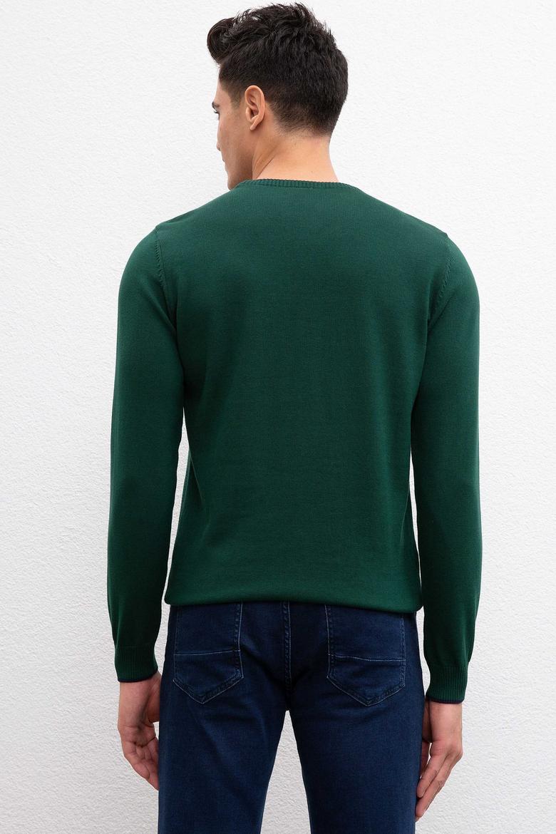 Erkek Koyu Yeşil Kazak - 50209485024