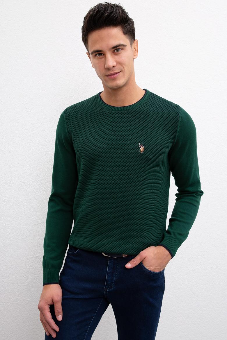 Erkek Koyu Yeşil Kazak - 50209485024