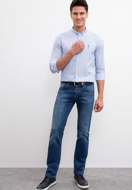 Erkek Mavi Gömlek Uzunkol - 50208682004