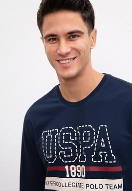 Erkek Lacivert Bisiklet Yaka Sweatshirt - 50208668009