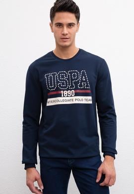 Erkek Lacivert Bisiklet Yaka Sweatshirt - 50208668009