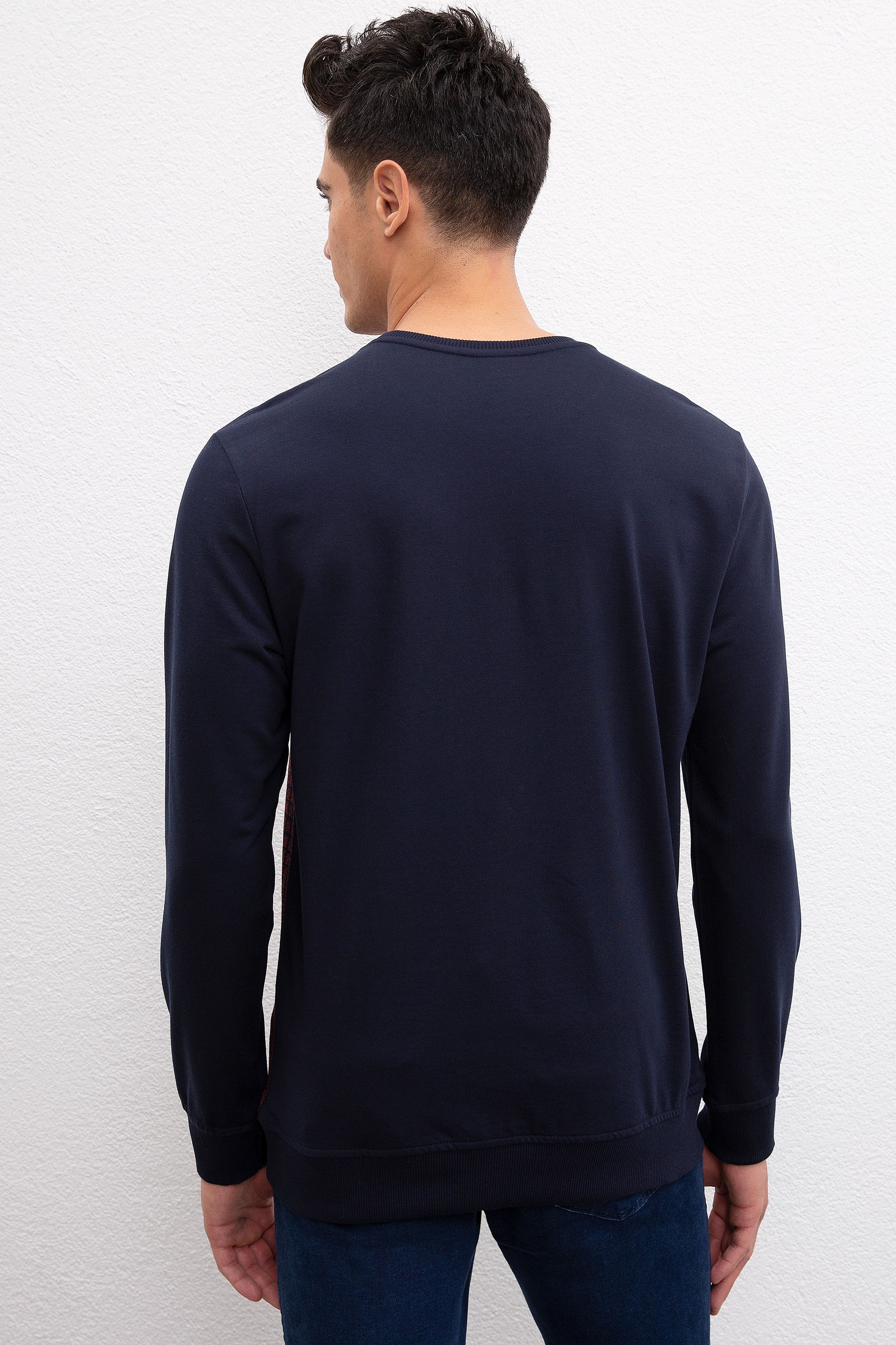 Erkek Lacivert Sweatshirt - Image 3