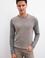 Erkek Gri Melanj Bisiklet Yaka Triko Kazak