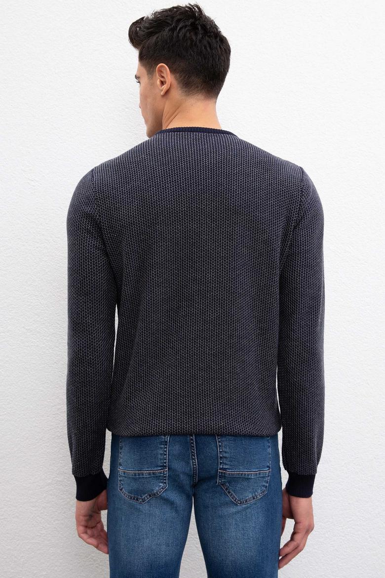 Erkek Lacivert Kazak - 50207699006