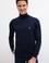 Erkek Lacivert Balıkçı Yaka Triko Kazak Basic