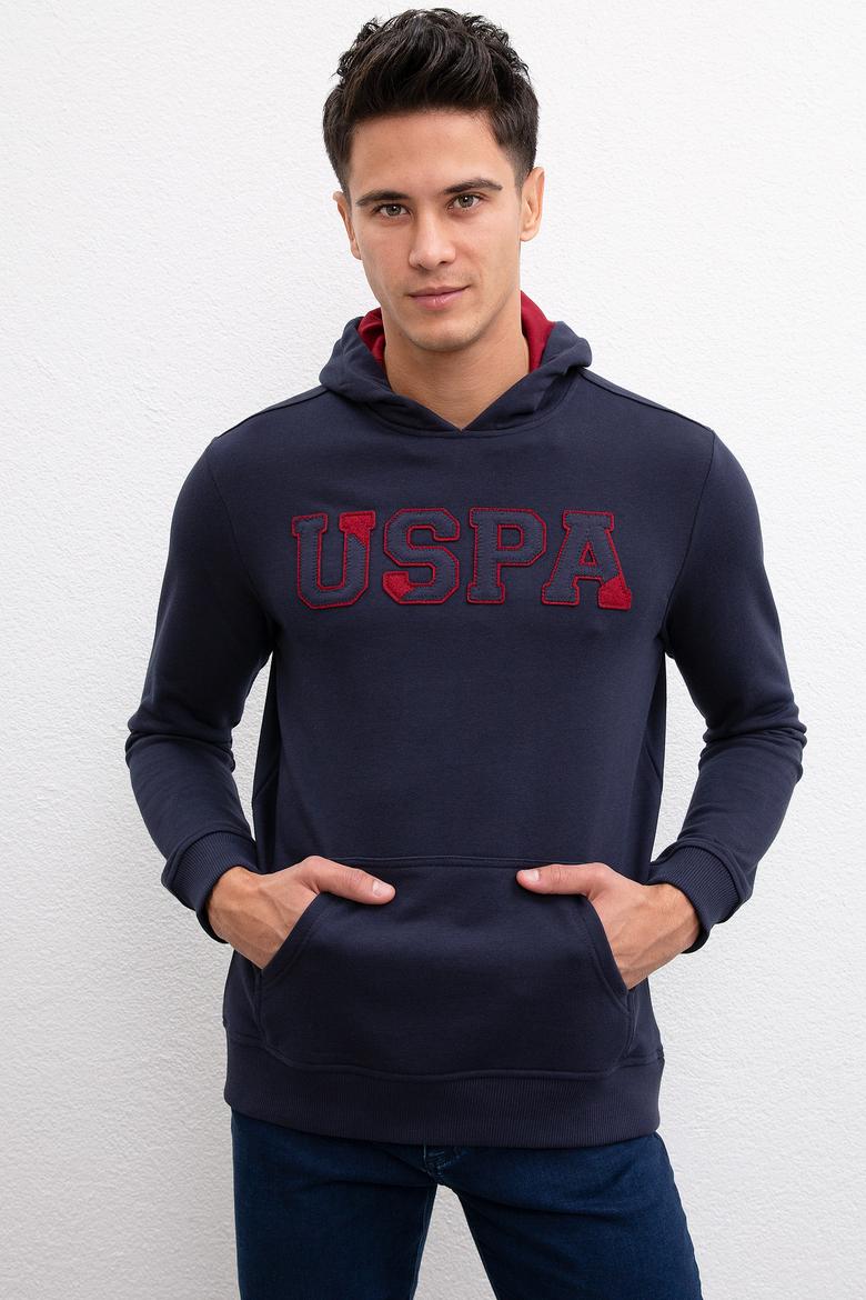 Erkek Lacivert Kapüşonlu Sweatshirt Basic - 50207318039