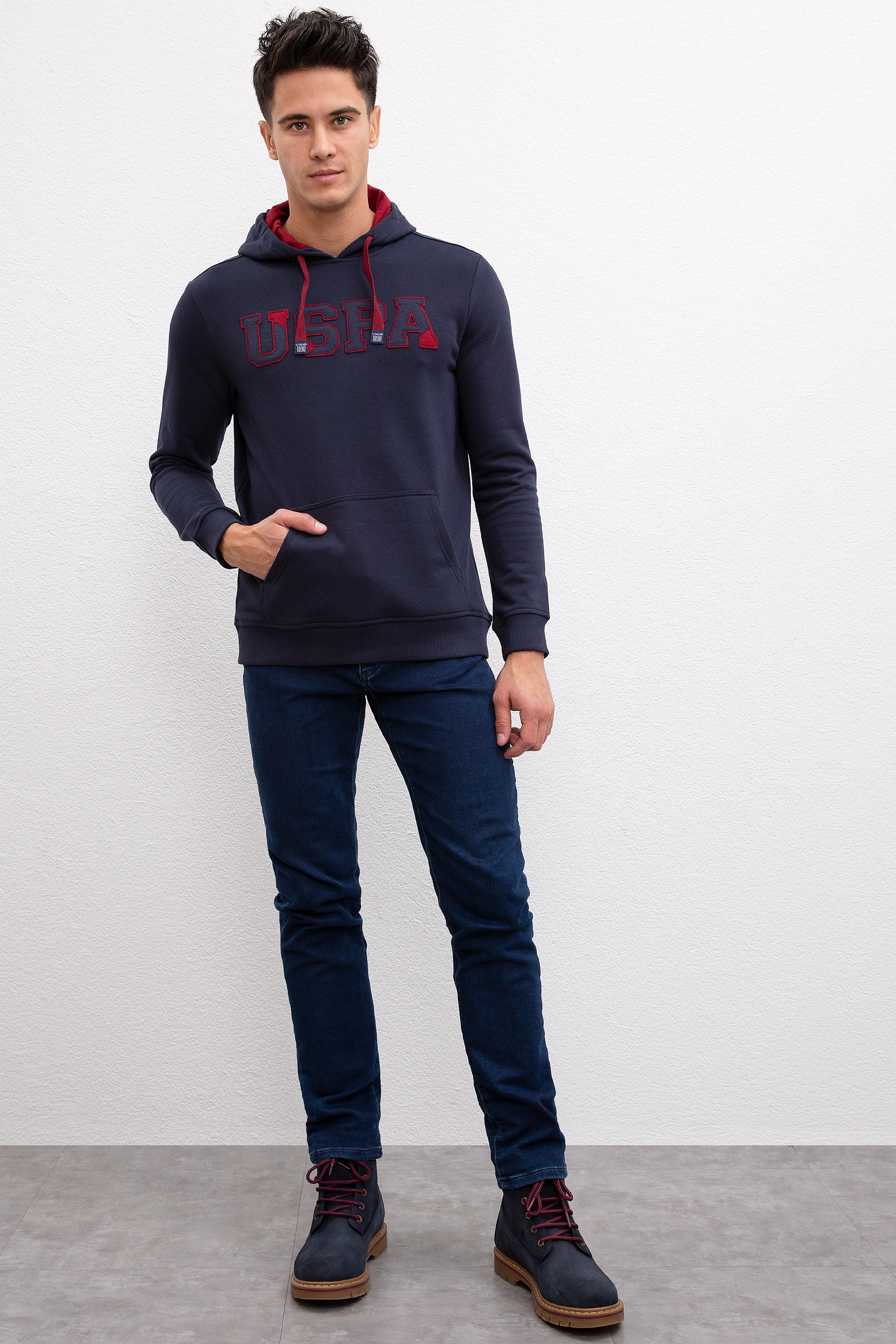 Erkek Lacivert Basic Sweatshirt