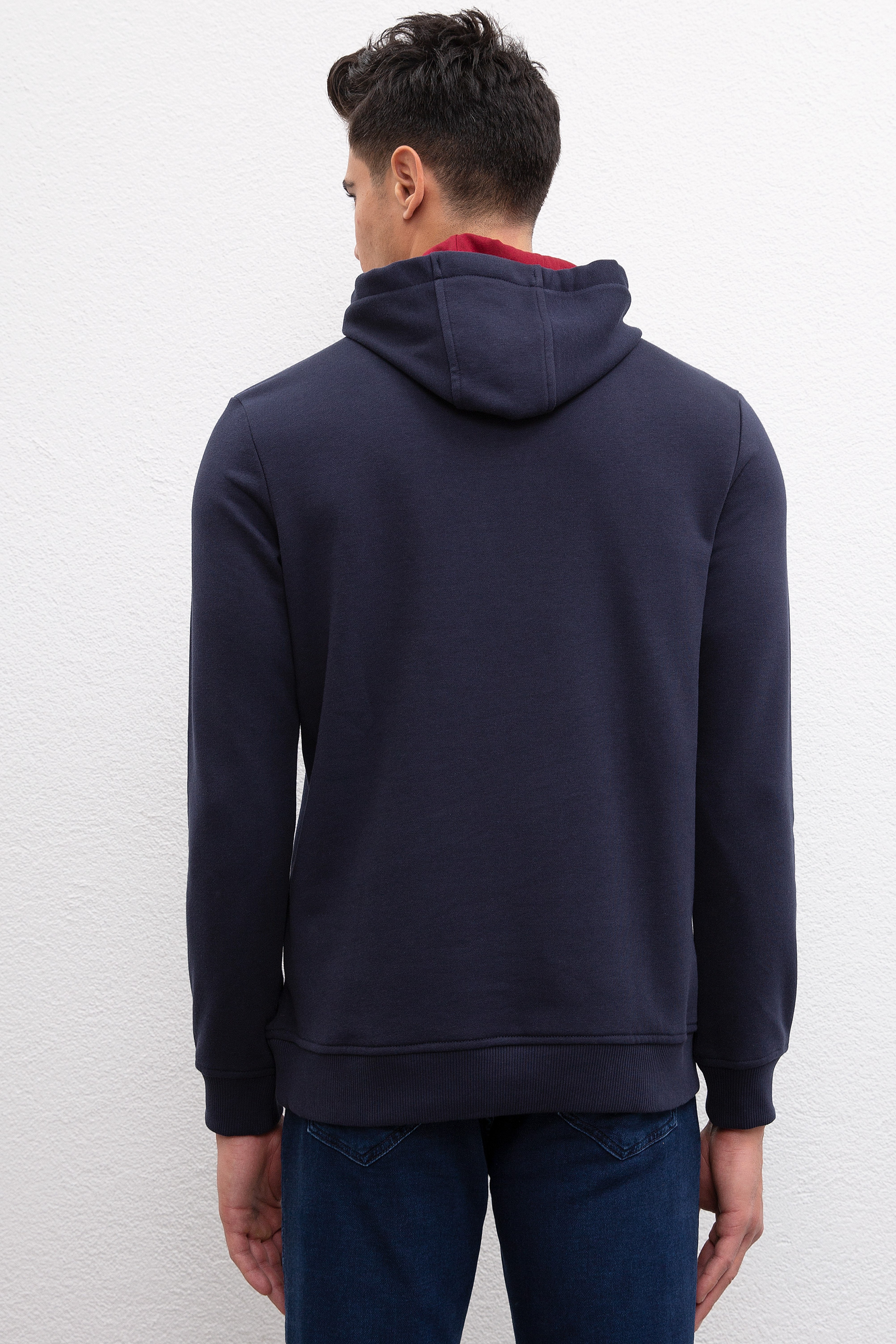 Erkek Lacivert Basic Sweatshirt