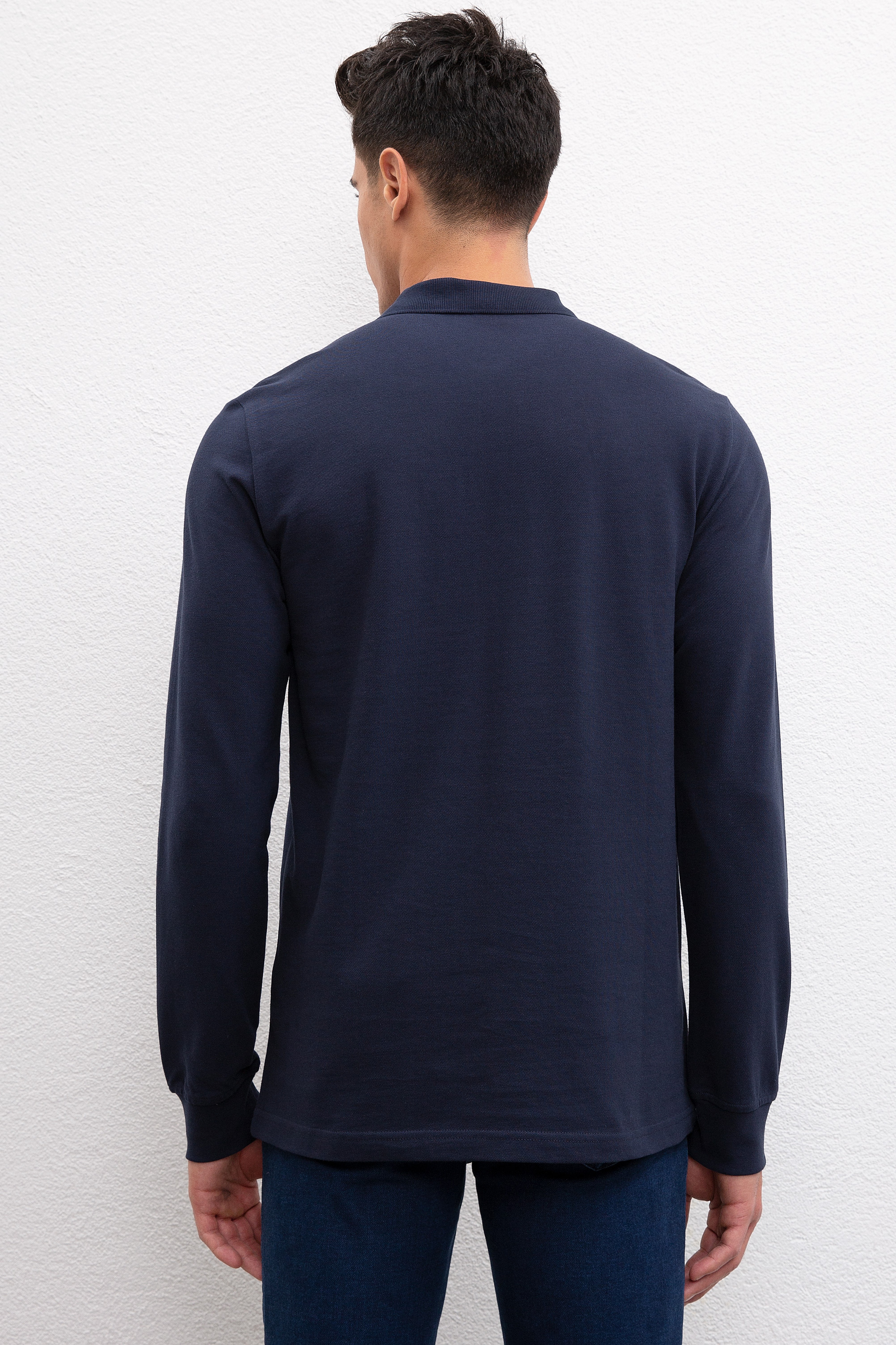 Erkek Lacivert Basic Sweatshirt