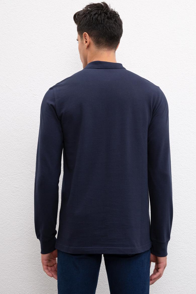 Erkek Lacivert Basic Sweatshirt - 50209199026