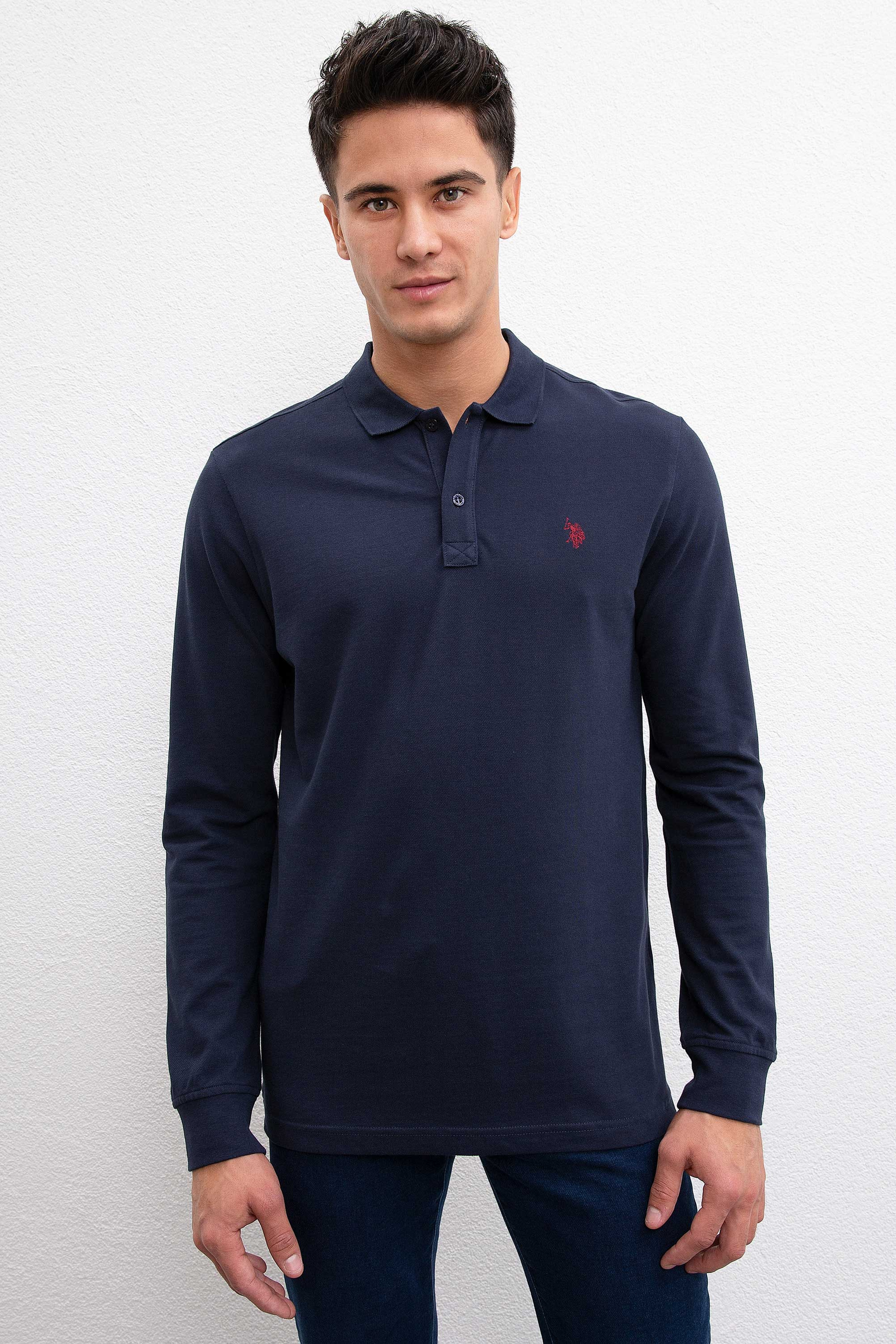 Erkek Lacivert Basic Sweatshirt - Image 2