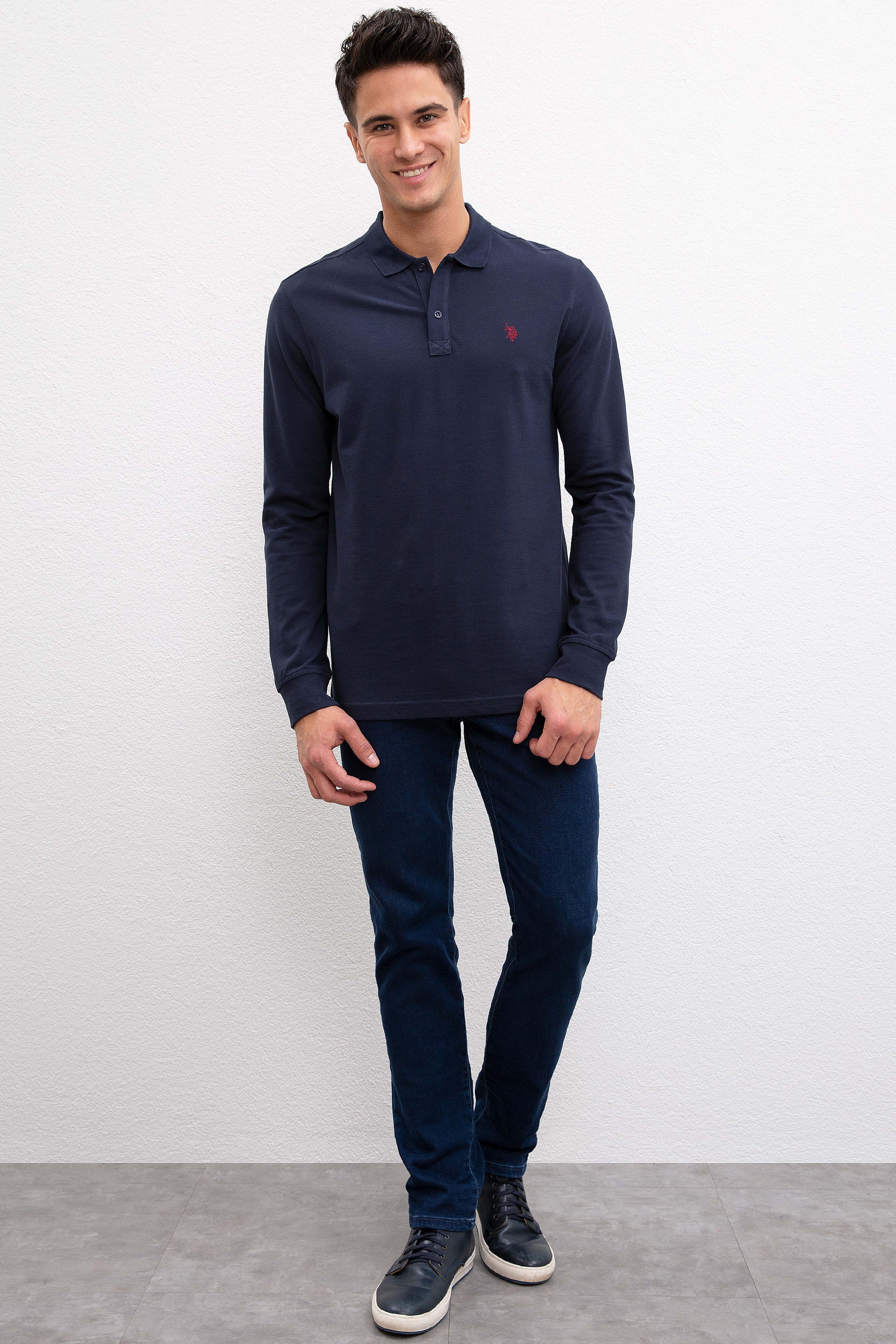 Erkek Lacivert Basic Sweatshirt