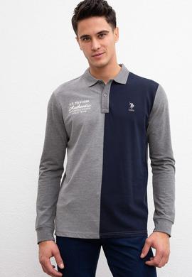 Erkek Antrasit Melanj Polo Yaka Sweatshirt - 50208661038